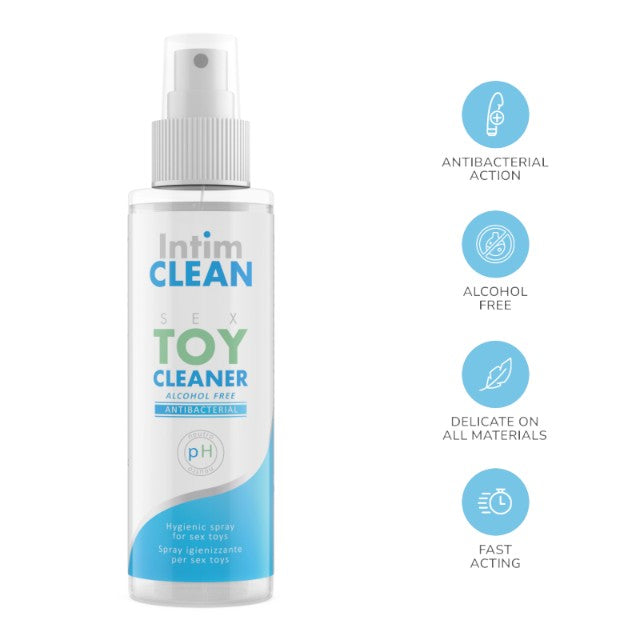 Spray IntimCLEAN Sex Toy Cleaner, pentru curățarea și igienizarea jucăriilor sexuale, fără alcool, 100 ml
