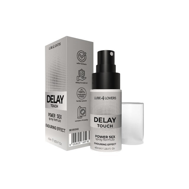 Spray LUBE4LOVERS Delay Touch Power Sex, pentru întârzierea ejaculării, pe bază de apă, cu ginseng, 40 ml