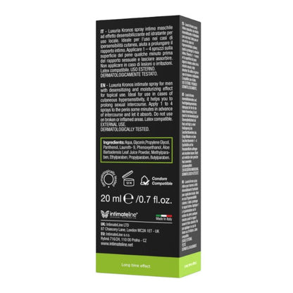 Spray LUXURIA Kronos Delay, cu aloe vera, pentru întârzierea ejaculării și performanțe sexuale îmbunătățite, 20 ml