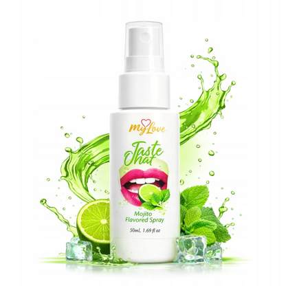 Spray MYLOVE Taste Oral Spray Mojito, pentru sex oral, textură non-lipicioasă, aromă de cocktail mojito, 50 ml