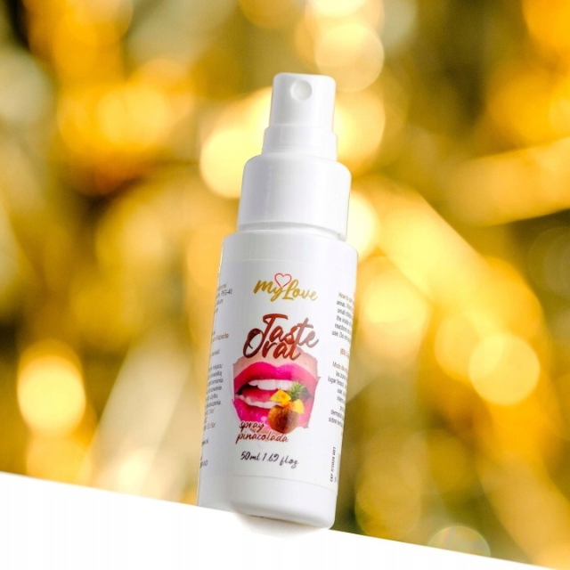 Spray MYLOVE Taste Oral Spray Pinacolada, pentru sex oral, textură non-lipicioasă, aromă de cocktail Piña Colada, 50 ml