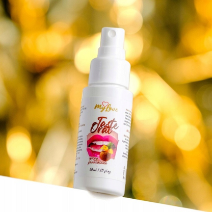 Spray MYLOVE Taste Oral Spray Pinacolada, pentru sex oral, textură non-lipicioasă, aromă de cocktail Piña Colada, 50 ml