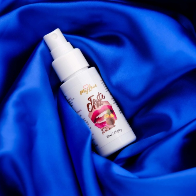 Spray MYLOVE Taste Oral Spray Pinacolada, pentru sex oral, textură non-lipicioasă, aromă de cocktail Piña Colada, 50 ml