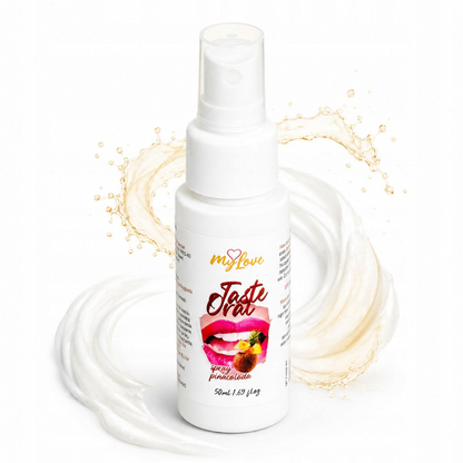 Spray MYLOVE Taste Oral Spray Pinacolada, pentru sex oral, textură non-lipicioasă, aromă de cocktail Piña Colada, 50 ml
