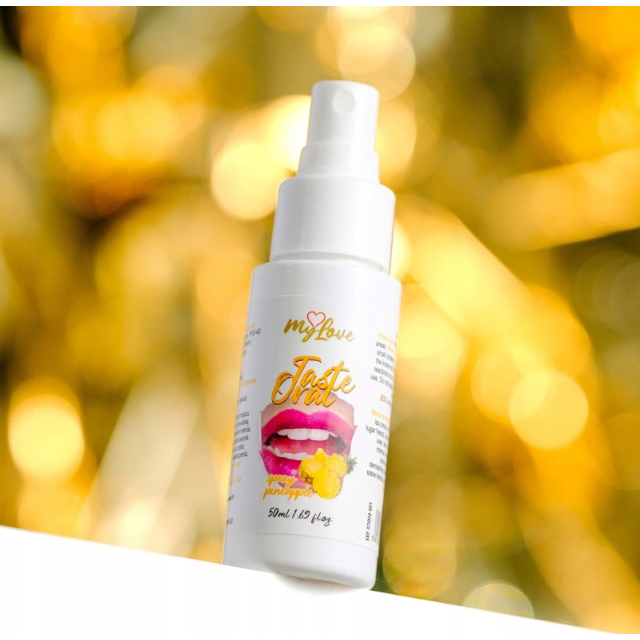 Spray MYLOVE Taste Oral Spray Pineapple, pentru sex oral, textură non-lipicioasă, aromă de ananas, 50 ml