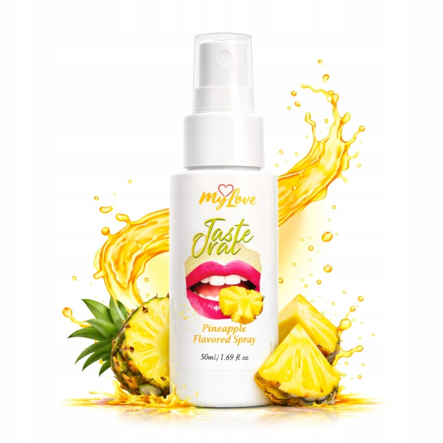 Spray MYLOVE Taste Oral Spray Pineapple, pentru sex oral, textură non-lipicioasă, aromă de ananas, 50 ml