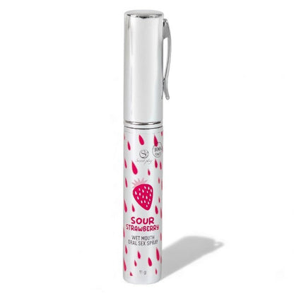 Spray pentru sex oral adânc SECRET PLAY Sour Strawberry, fără gluten și lactoză, fără zahăr, aromă de căpșuni, 11 ml
