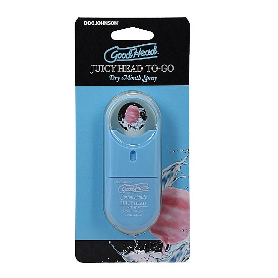Spray pentru sex oral, GoodHead Juicy Head - Dry Mouth, umiditate instantanee, cu aroma de Vata de Zahar, 9 ml