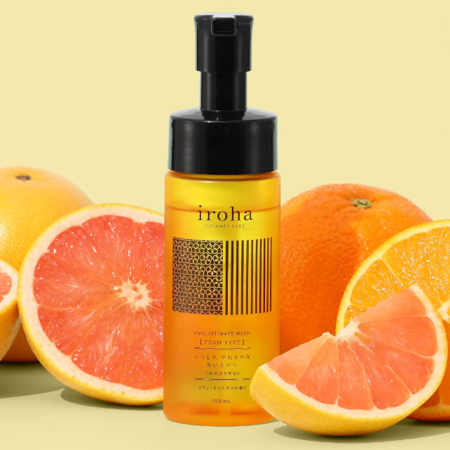 Spumă de curățare intimă IROHA Sweet Citrus, PH echilibrat, ingrediente hidratante, aromă de citrice dulci, 150 ml