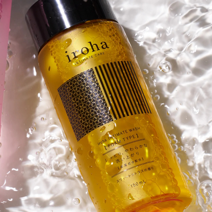Spumă de curățare intimă IROHA Sweet Citrus, PH echilibrat, ingrediente hidratante, aromă de citrice dulci, 150 ml