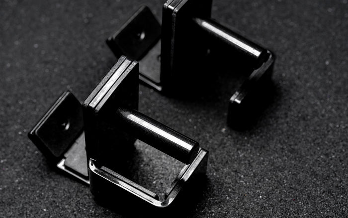 Standard J-Cups 2.0 - Protective, Secure, Precise, Laser-cut, Heavy-duty, Metallic Black Powder Coat Finish