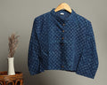 Indiehaat | Blockprinted Cotton Crop Top Blue
