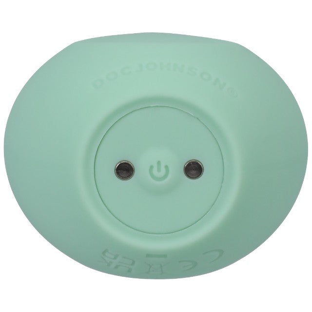 Stimulator clitoris DOC JOHNSON Ritual Chi, din silicon moale, 10 funcții de vibrație, rezistent la apă, verde turcoaz