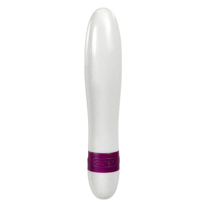 Stimulator clitoris DUREX Intense Pure Fantasy, cu vibrații multiple, rezistent la apă, lungime 15 cm, alb cu mov