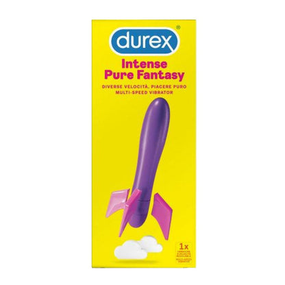Stimulator clitoris DUREX Intense Pure Fantasy, cu vibrații multiple, rezistent la apă, lungime 15 cm, alb cu mov