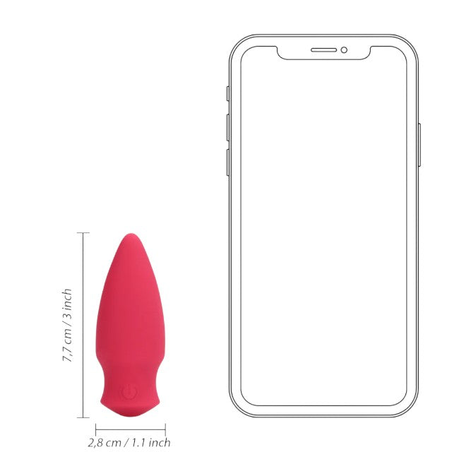 Stimulator clitoris LOVELINE Cone Shaped Bullet Vibrator, 12 funcții de vibrație, rezistent la apă, lungime 7.7 cm, roz