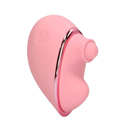 Stimulator clitoris LOVELINE Tapping Heart Vibrator, în formă de inimă, 10 funcții de vibrație, culoare roz