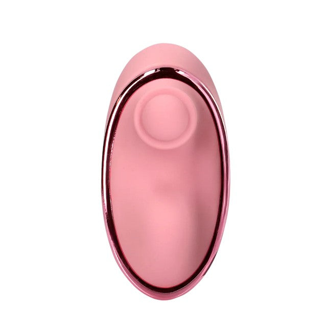 Stimulator clitoris LOVELINE Tapping Heart Vibrator, în formă de inimă, 10 funcții de vibrație, culoare roz