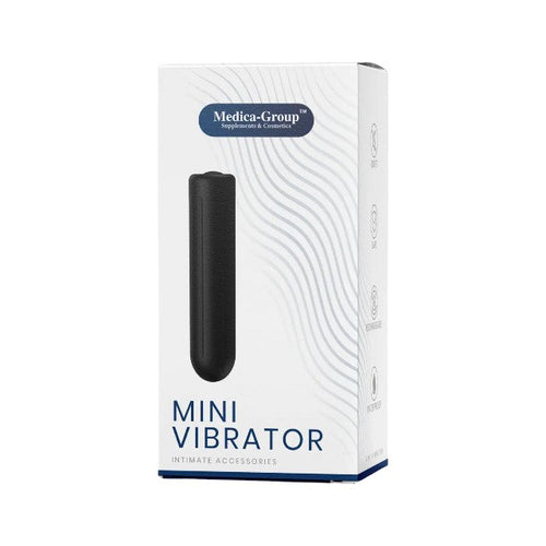 Stimulator clitoris MEDICA-GROUP Mini Vibrator, din silicon, cu vibrații silențioase, rezistent la apă, negru