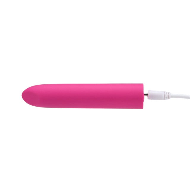 Stimulator clitoris MINA Whisper, design în formă de ruj, 10 funcții de vibrație, 9.25 cm, roz