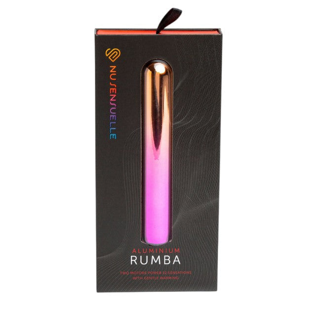 Stimulator clitoris NU SENSUELLE Aluminum Rumba, cu funcție de încălzire, 12 funcții de vibrație, roz