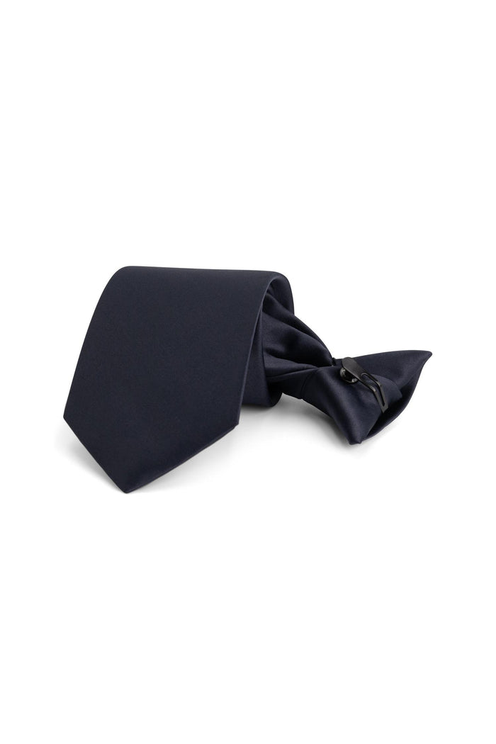 Stropdas clip on donkerblauw, kreukbestendig, perfecte keuze voor formele kleding.
