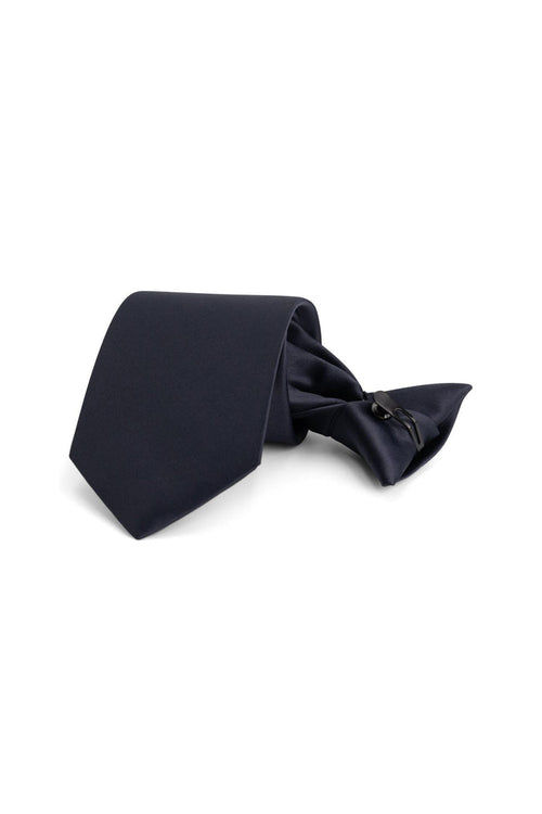 Stropdas clip on donkerblauw, kreukbestendig, perfecte keuze voor formele kleding.