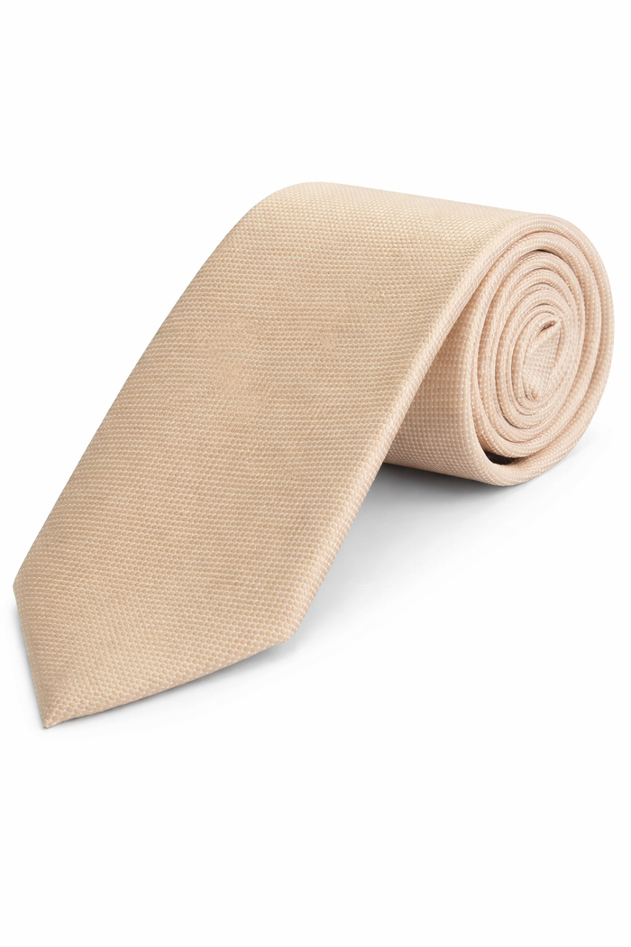 Stropdas PE beige - beige stropdas met kreukbestendige, onderhoudsvriendelijke stof.