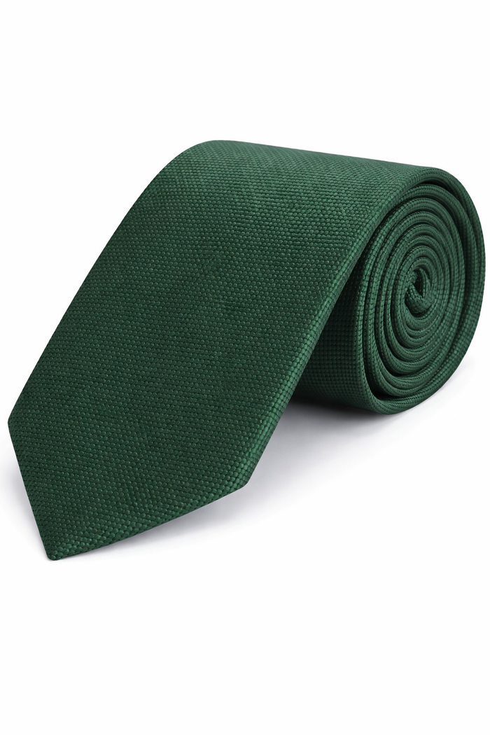 Stropdas PE groen, groene stropdas met subtiele textuur, kreukt nauwelijks en kleurvast.