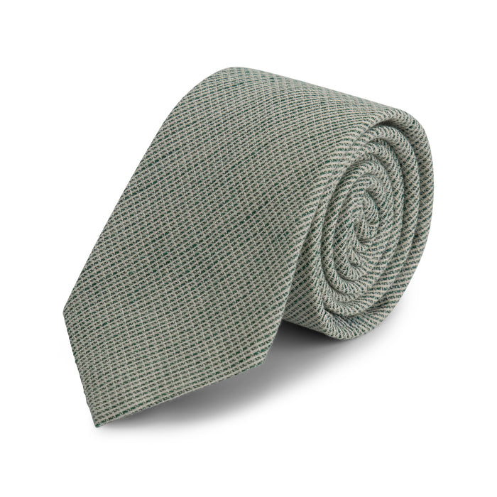 Stropdas + pochet structuur groen, lichtgroene stropdas met ademend draagcomfort, perfect voor elke gelegenheid.