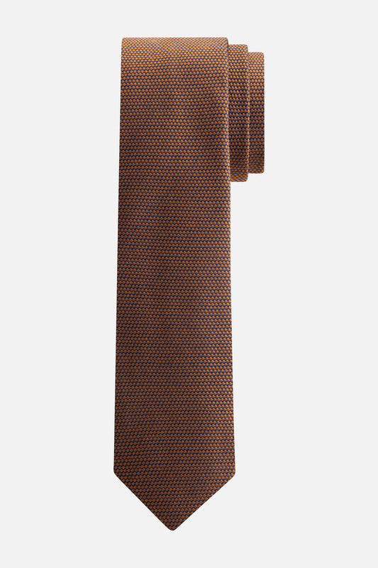 Stropdas zijde birdseye oranje