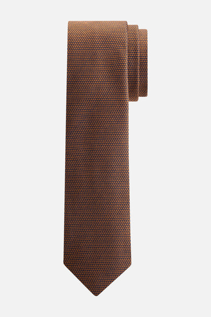 Stropdas zijde birdseye oranje