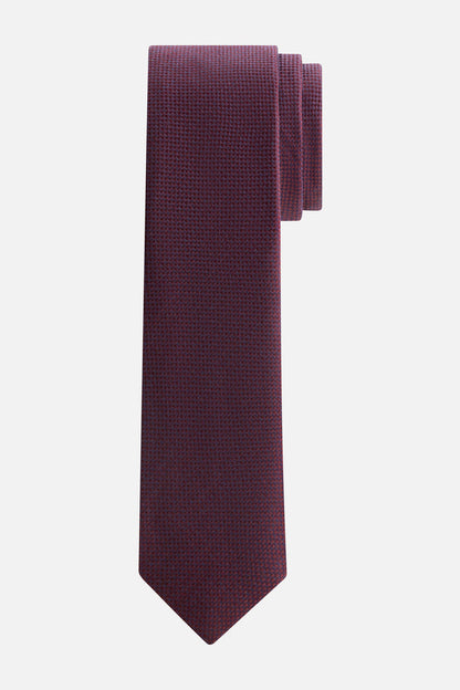 Stropdas zijde bordeaux gewoven motief