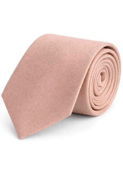 Stropdas zijde dot roze, een elegante rozenkleurige zijden stropdas met een subtiele textuur.