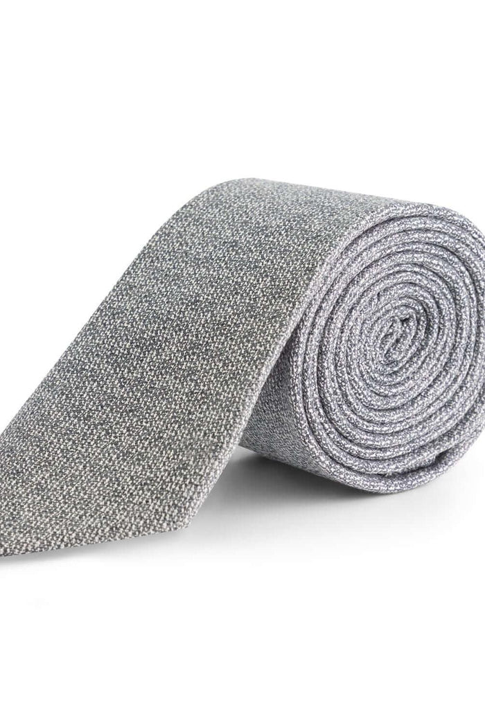 Elegante grijze stropdas zijde mix, kreukbestendig en glanzend, perfecte accessoire voor elke gelegenheid.