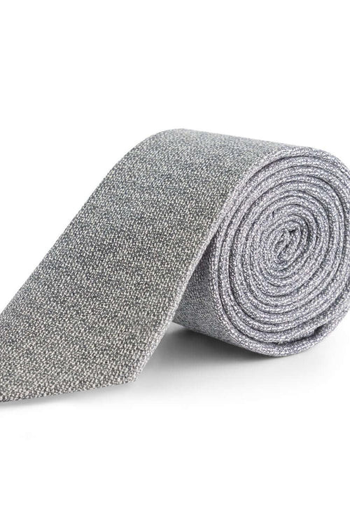 Elegante grijze stropdas zijde mix, kreukbestendig en glanzend, perfecte accessoire voor elke gelegenheid.