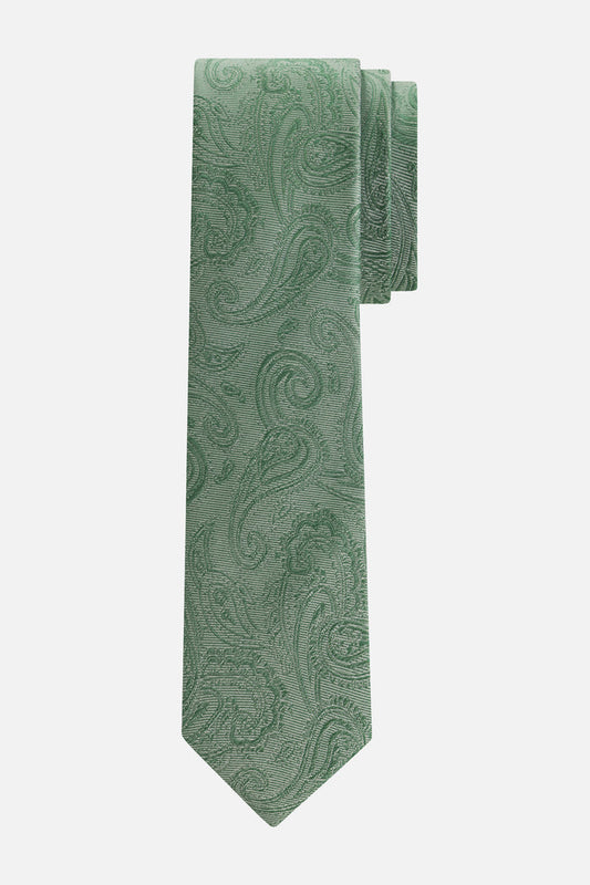 Stropdas zijde paisley lichtgroen