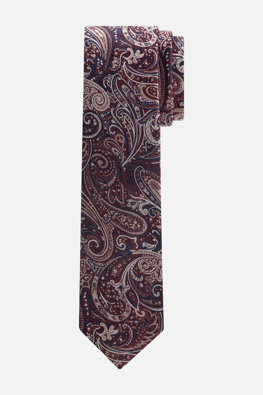 Stropdas zijde paisley rood