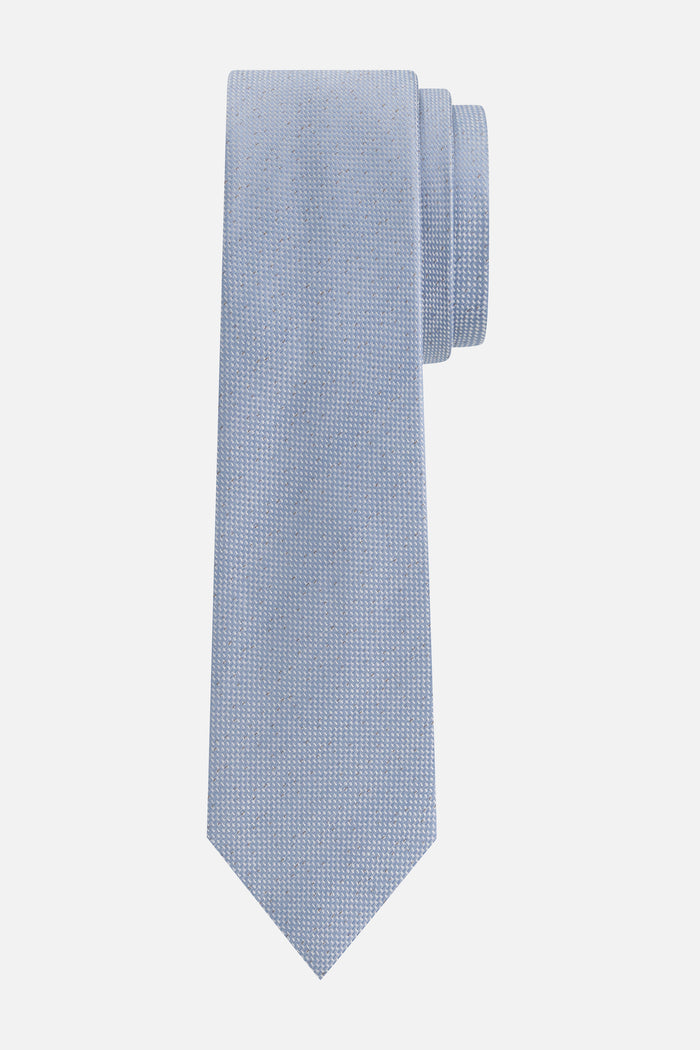 Stropdas zijde print lichtblauw, elegante lichtblauwe stropdas met een verfijnd printdesign.