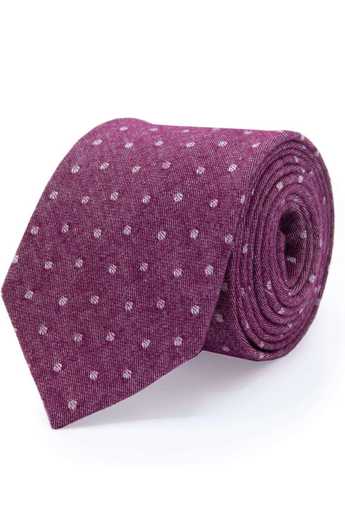 Stropdas zijde rood, dieprode zijde stropdas met subtiel patroon en ademend comfort.