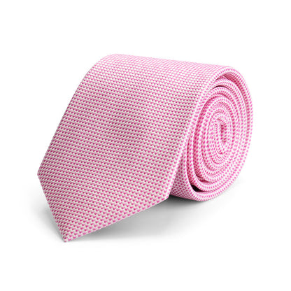 Stropdas zijde Roze, roze zijden stropdas met ademend comfort en subtiele glans.