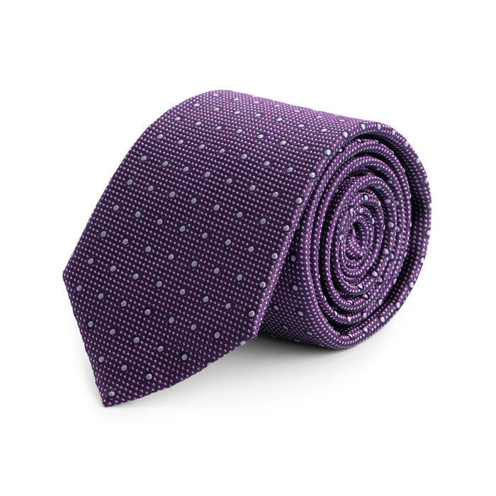 Stropdas zijde stip oudroze, elegante zijden stropdas met oudroze stipjes voor formele outfits.