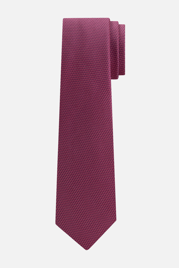 Stropdas zijde stippel print roze, elegante kleur met stippenpatroon, ideaal voor formele gelegenheden.