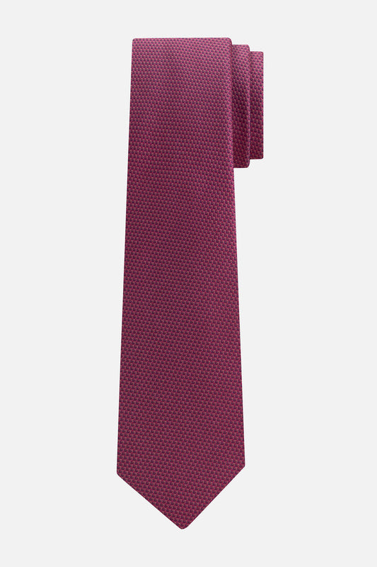 Stropdas zijde stippel print roze, elegante kleur met stippenpatroon, ideaal voor formele gelegenheden.