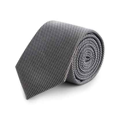 Stropdas zijde structuur grijs, een elegante grijze zijden stropdas met subtiele structuur.