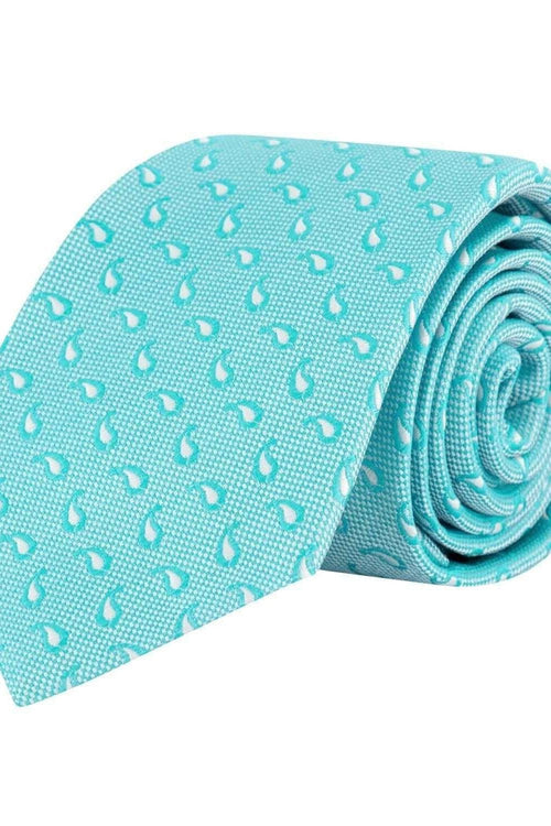 Stropdas zijde turquoise