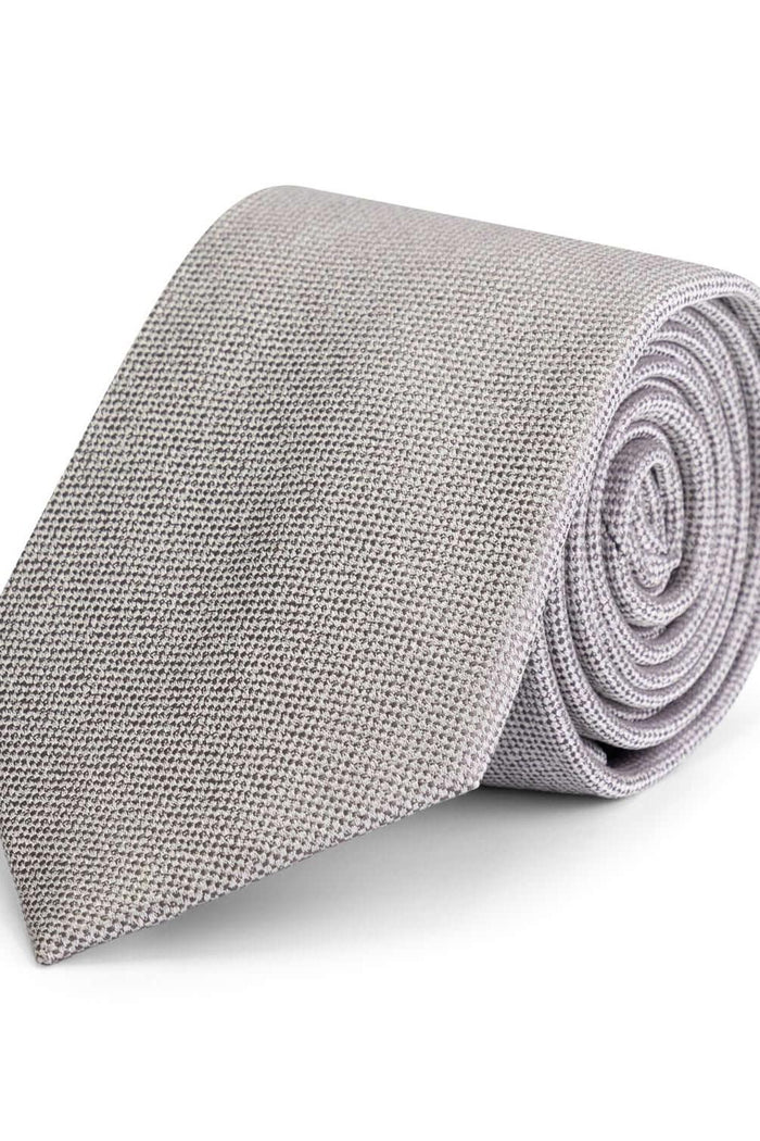 Lichtgrijze stropdas zijde met ademend comfort en veelzijdigheid, perfect voor elke gelegenheid.