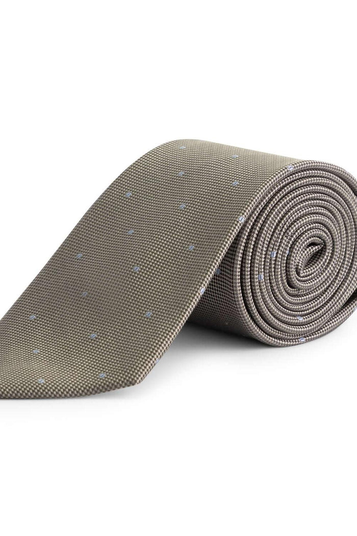Stropdas zijde, elegante zijden stropdas met subtiele microstippen en puntige tip, perfect voor elke gelegenheid.