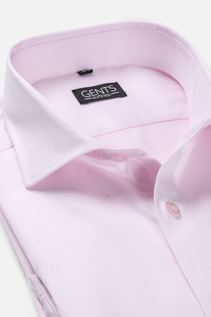 Structure pink shirt with a classic collar, showcasing a stylish design from Gents.