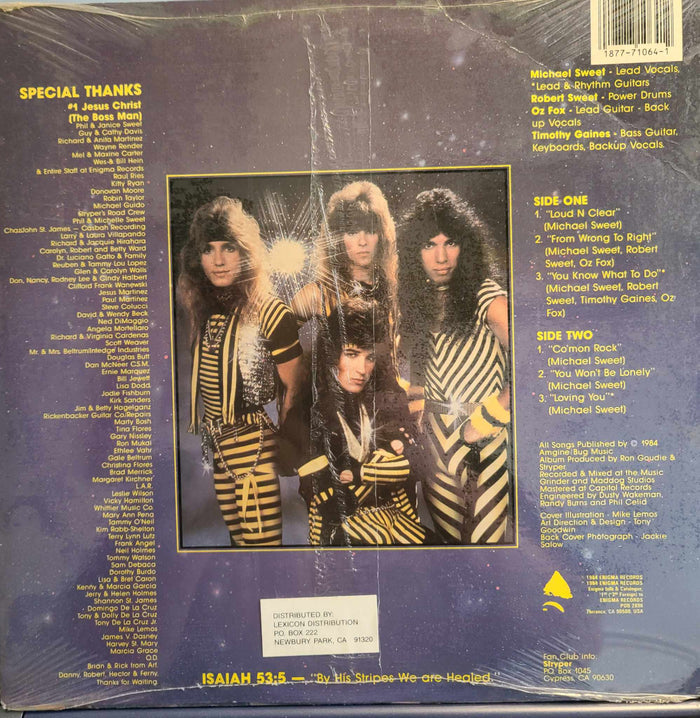 STRYPER - YELLOW & BLACK ATTACK (*FACTORY SEALED NEW-Vinyl, 1984, Enigma) Second Pressing Original Mix